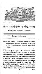 Medicinisch chirurgische Zeitung