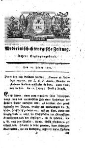 Medicinisch chirurgische Zeitung