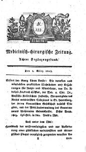 Medicinisch chirurgische Zeitung