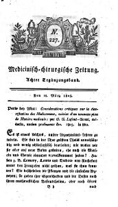 Medicinisch chirurgische Zeitung