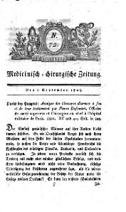 Medicinisch chirurgische Zeitung
