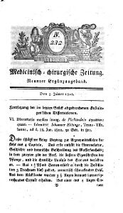 Medicinisch chirurgische Zeitung