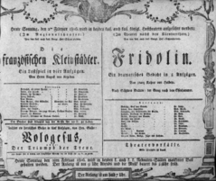 Theaterzettel (Oper und Burgtheater in Wien)
