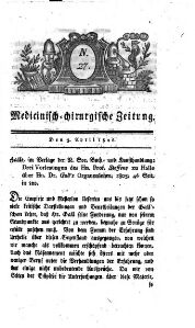 Medicinisch chirurgische Zeitung