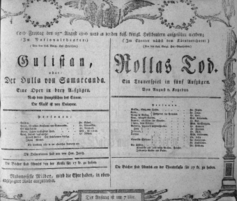 Theaterzettel (Oper und Burgtheater in Wien)