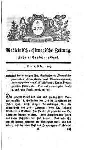 Medicinisch chirurgische Zeitung