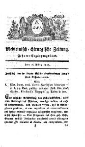 Medicinisch chirurgische Zeitung