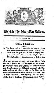 Medicinisch chirurgische Zeitung