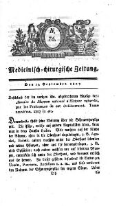 Medicinisch chirurgische Zeitung