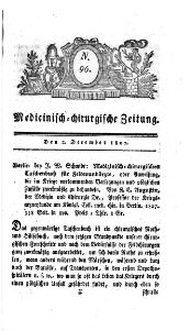 Medicinisch chirurgische Zeitung