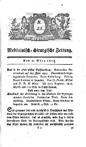 Medicinisch chirurgische Zeitung