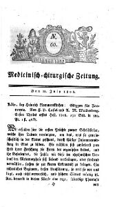 Medicinisch chirurgische Zeitung