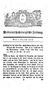 Medicinisch chirurgische Zeitung