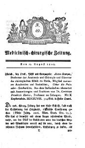 Medicinisch chirurgische Zeitung