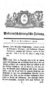 Medicinisch chirurgische Zeitung