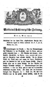 Medicinisch chirurgische Zeitung