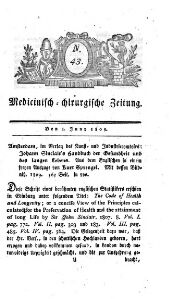 Medicinisch chirurgische Zeitung