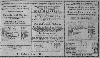 Theaterzettel (Oper und Burgtheater in Wien)
