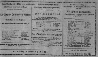 Theaterzettel (Oper und Burgtheater in Wien)