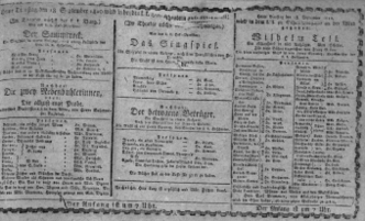 Theaterzettel (Oper und Burgtheater in Wien)