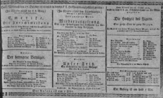 Theaterzettel (Oper und Burgtheater in Wien)