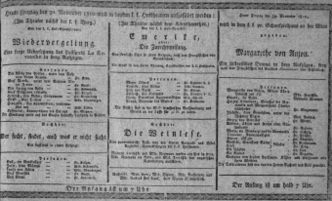Theaterzettel (Oper und Burgtheater in Wien)