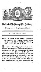 Medicinisch chirurgische Zeitung