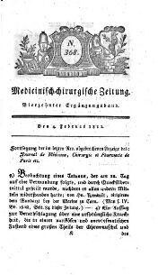 Medicinisch chirurgische Zeitung