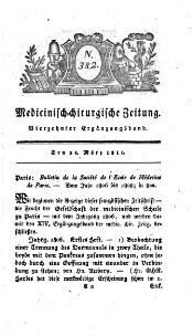 Medicinisch chirurgische Zeitung