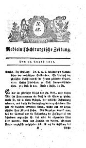 Medicinisch chirurgische Zeitung