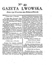 Gazeta Lwowska (Lemberger Zeitung)