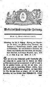 Medicinisch chirurgische Zeitung