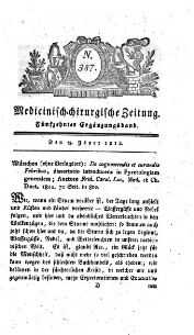 Medicinisch chirurgische Zeitung