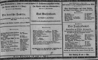 Theaterzettel (Oper und Burgtheater in Wien)