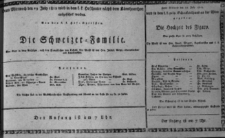 Theaterzettel (Oper und Burgtheater in Wien)