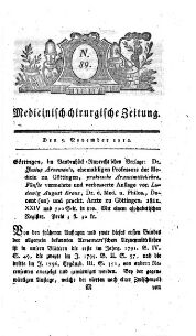 Medicinisch chirurgische Zeitung