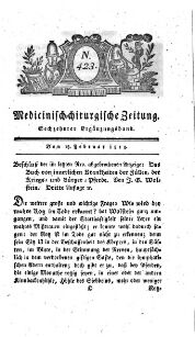 Medicinisch chirurgische Zeitung