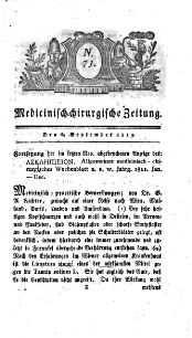 Medicinisch chirurgische Zeitung