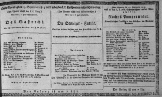 Theaterzettel (Oper und Burgtheater in Wien)