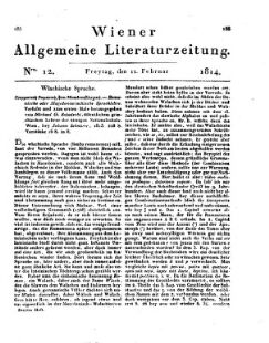 Wiener allgemeine Literatur-Zeitung