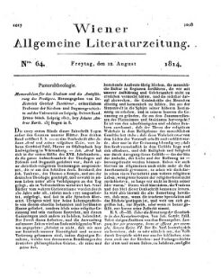 Wiener allgemeine Literatur-Zeitung