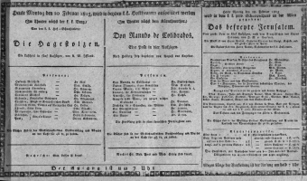 Theaterzettel (Oper und Burgtheater in Wien)