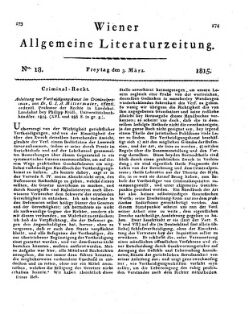 Wiener allgemeine Literatur-Zeitung