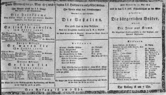 Theaterzettel (Oper und Burgtheater in Wien)