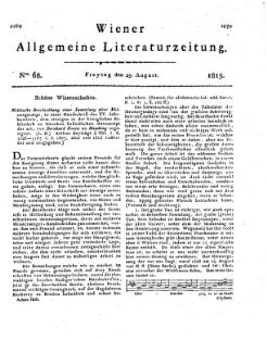 Wiener allgemeine Literatur-Zeitung