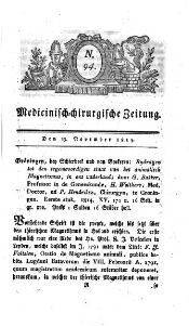 Medicinisch chirurgische Zeitung