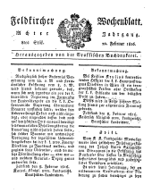 Feldkircher Wochenblatt