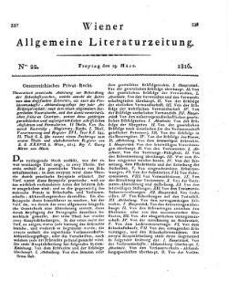 Wiener allgemeine Literatur-Zeitung