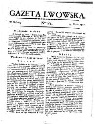 Gazeta Lwowska (Lemberger Zeitung)