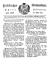 Feldkircher Wochenblatt